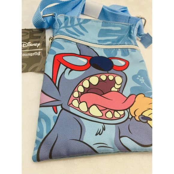 Loungefly Disney ~Lilo & Stitch Ice Cream Passport Crossbody  9”X 7” - Picture 3 of 7